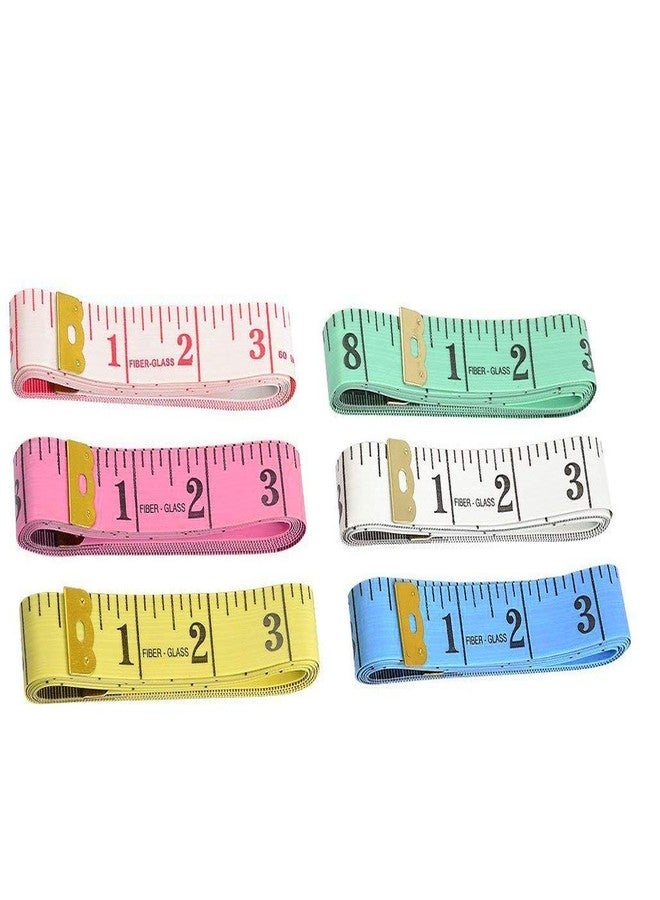 OFIXO 6 PCS Professional Tailoring Tape Measure Sewing Measuring 60 inch/150 cm Length Color Random - Image 1